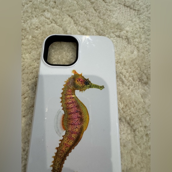 Nick Mayer White iPhone Pink Seahorse Phone Case Size iPhone 14 - Picture 3 of 11